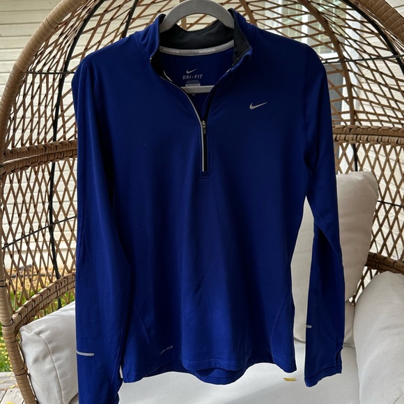Nike Element DRI-FIT 1/4 Zip Royal Blue Running Workout Hiking Top medium - Picture 4 of 15